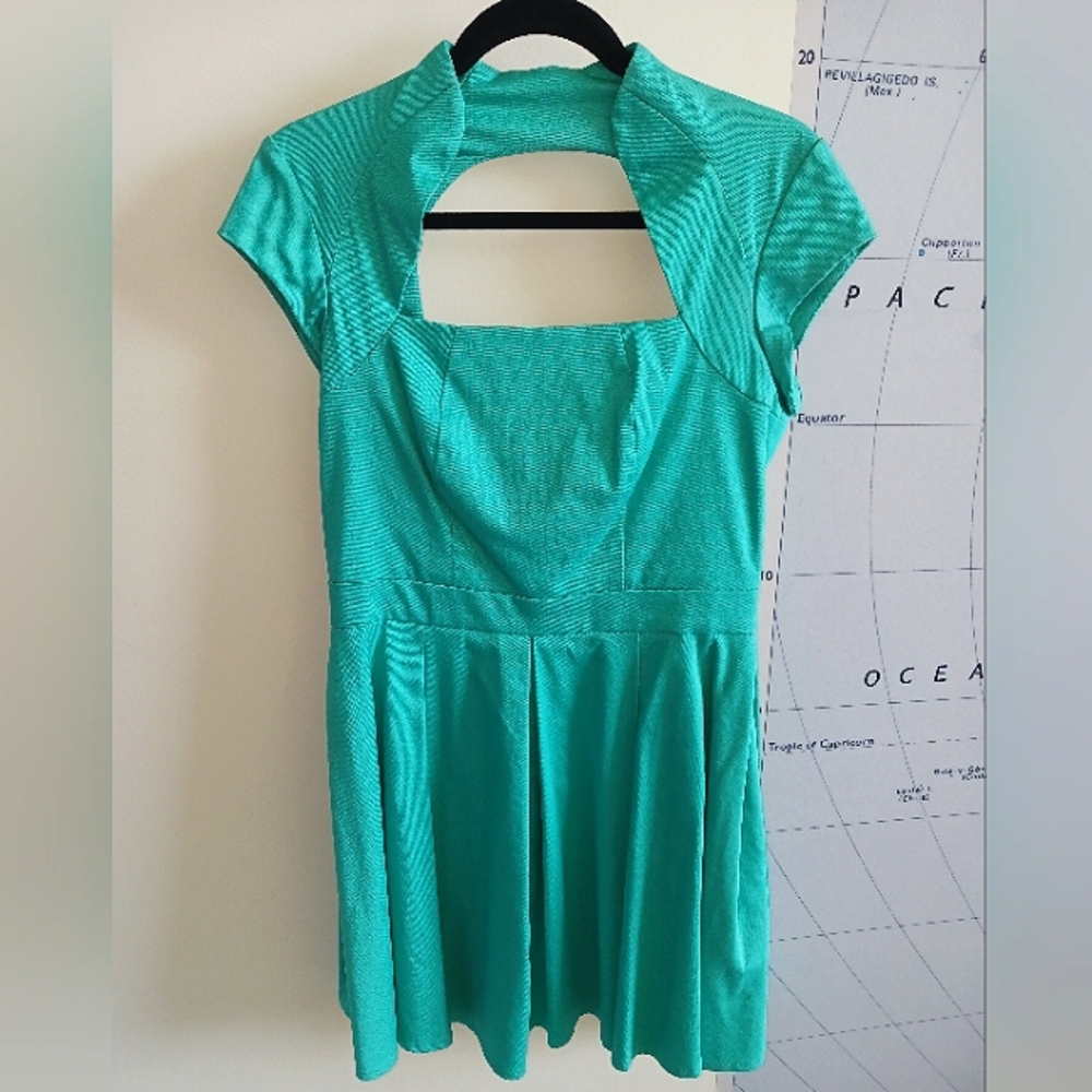 Teal retro dress